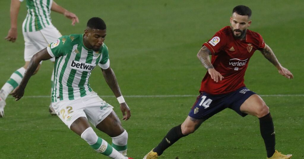 Real Betis có thành tích toàn thắng 5 trận tiếp Osasuna trên sân nhà